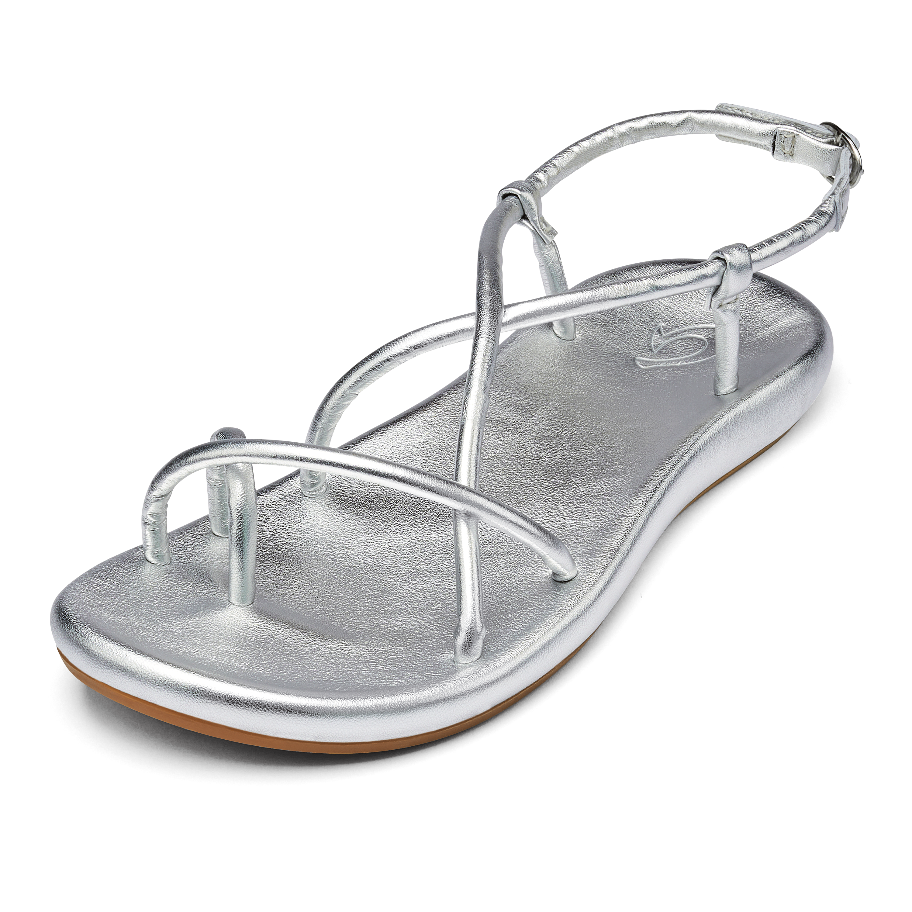 Sandals Prada - T-bar silver saffiano flat sandals - 1Y474IF010053F0118